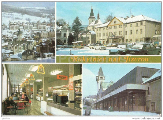 Rokytnice nad Jizerou - town views - architecture - Czechoslovakia - Czech - used 1986 - JH Postcards