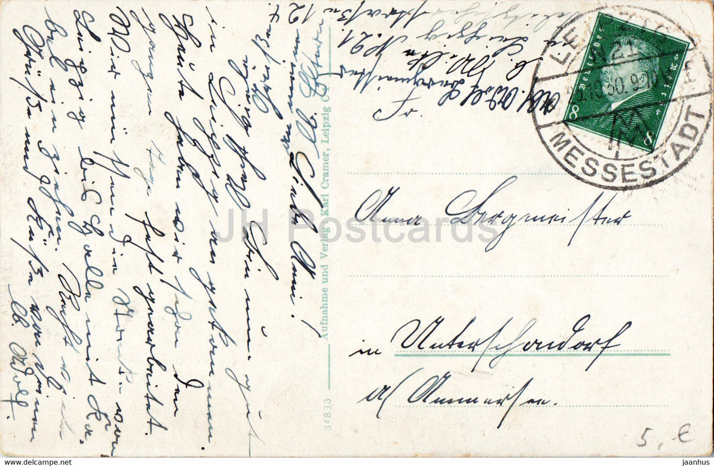 Leipzig - Augustusplatz mit Europahaus - old postcard - 1930 - Germany - used