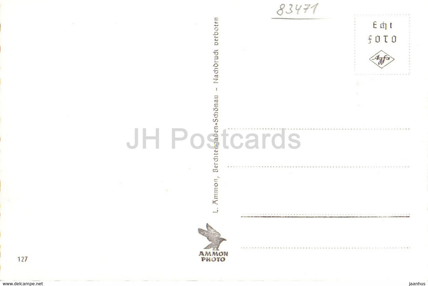 Dorf Konigssee mit Kehlstein - old postcard - Germany - unused