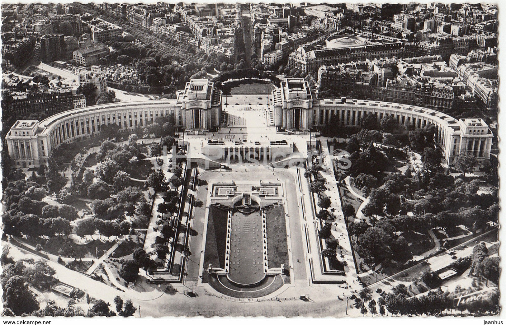 Paris - Le Palais de Chaillot - vue prise de la Tour Eiffel - old postcard - 1948 - France - used - JH Postcards