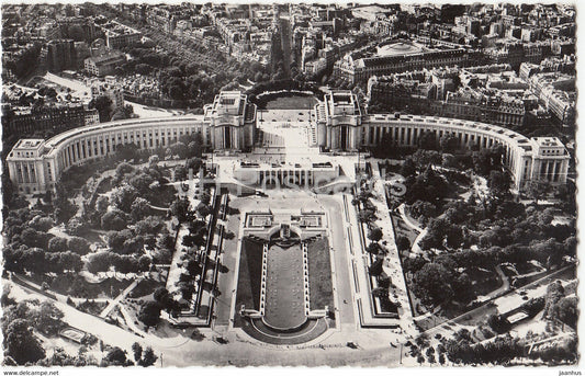 Paris - Le Palais de Chaillot - vue prise de la Tour Eiffel - old postcard - 1948 - France - used - JH Postcards