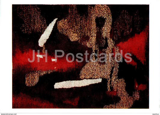 gobelin by Zenta Logina - Space - applied art - Latvian art - 1977 - Latvia USSR - unused - JH Postcards