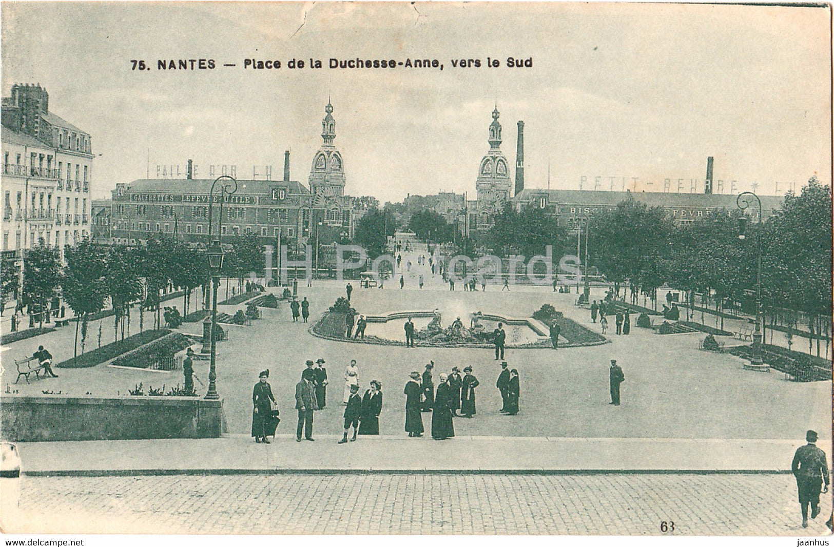 Nantes - Place de la Duchesse Anne - Vers le Sud - 75 - old postcard - France - unused - JH Postcards