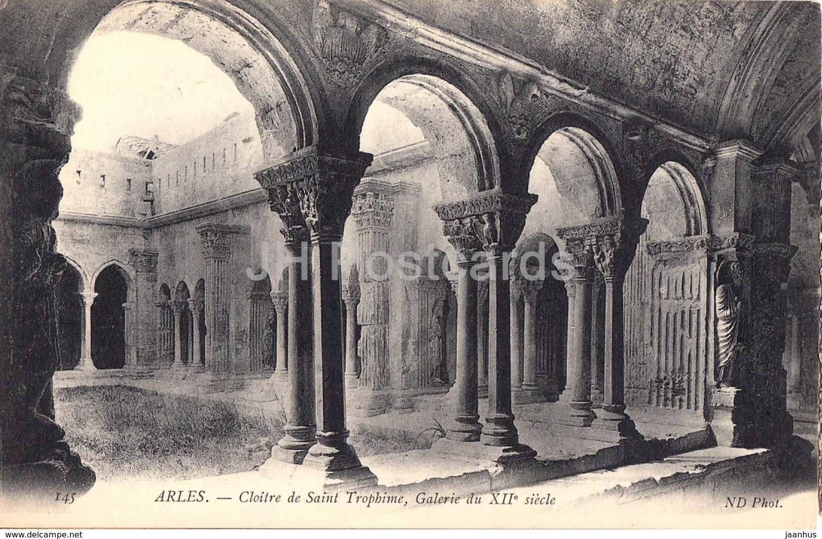 Arles - Cloitre Saint Trophime - Galerie - cloister - 145 - old postcard - France - unused - JH Postcards