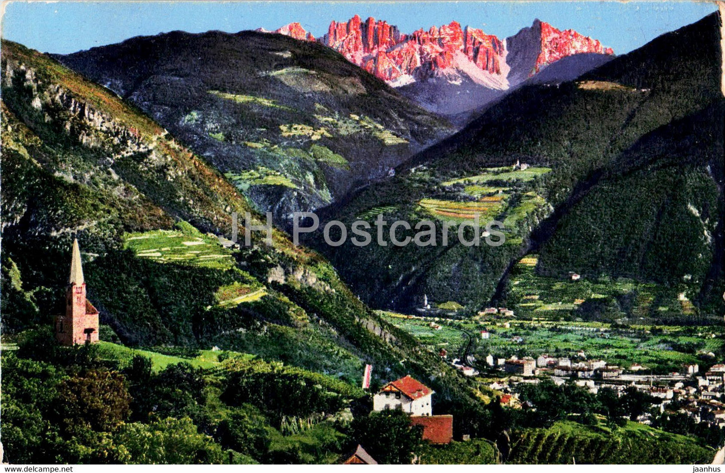 Bolzano - panorama - 6034 - old postcard - 1932 - Italy - used - JH Postcards