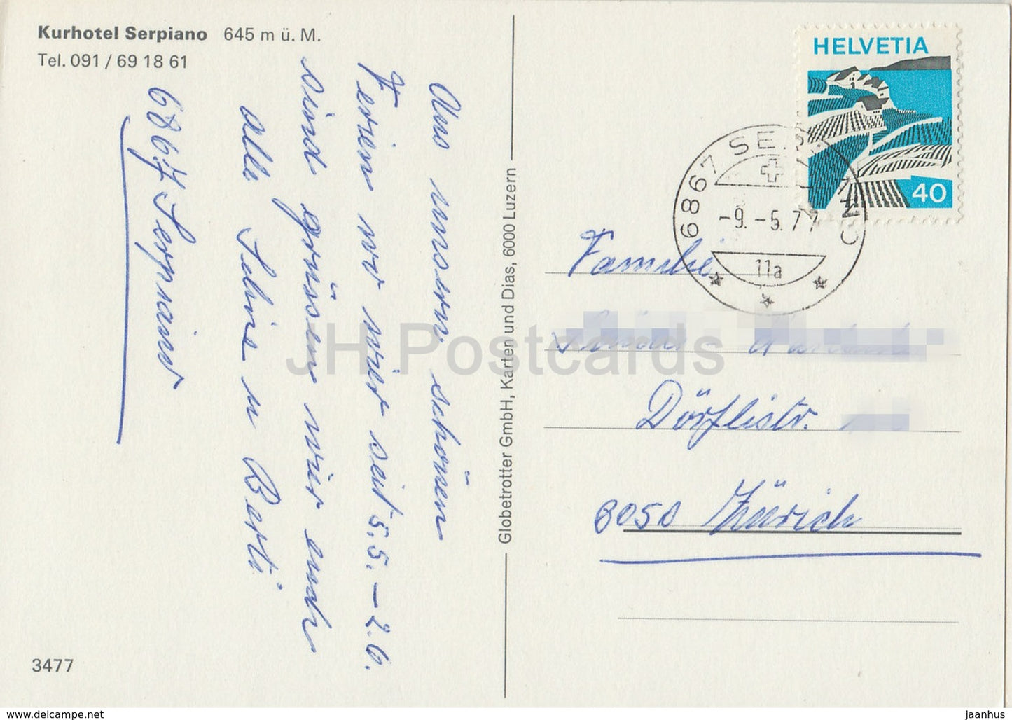 Kurhotel Serpiano - hotel - 3477 - 1977 - Switzerland - used