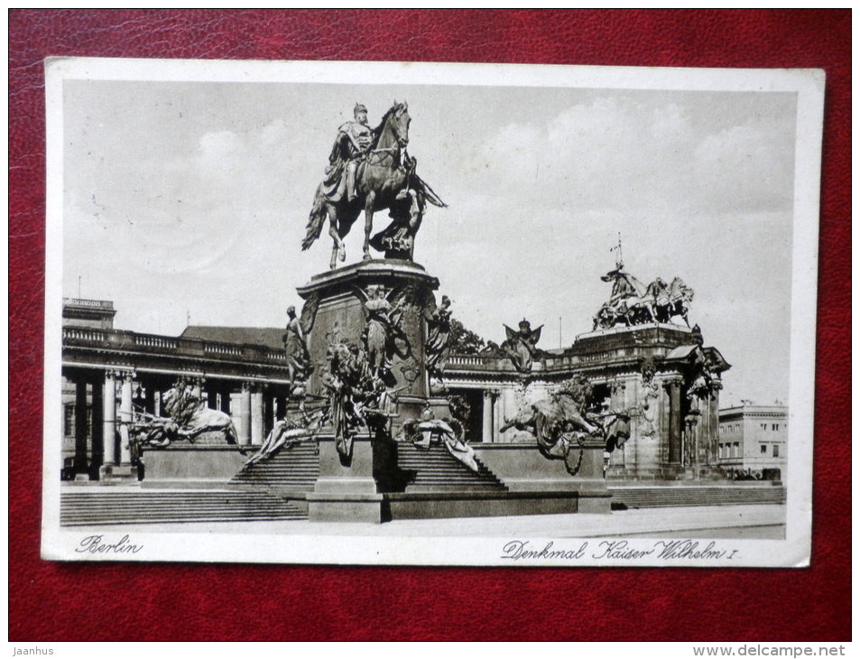 Denkmal Kaiser Wilhelm I Berlin - monument - Nr. 16 - circulated in 1939 - Germany - used - JH Postcards