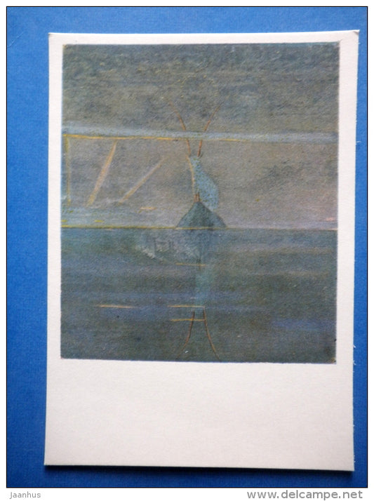 painting by M. Ciurlionis - Capricorn - zodiac signs - lithuanian art - unused - JH Postcards