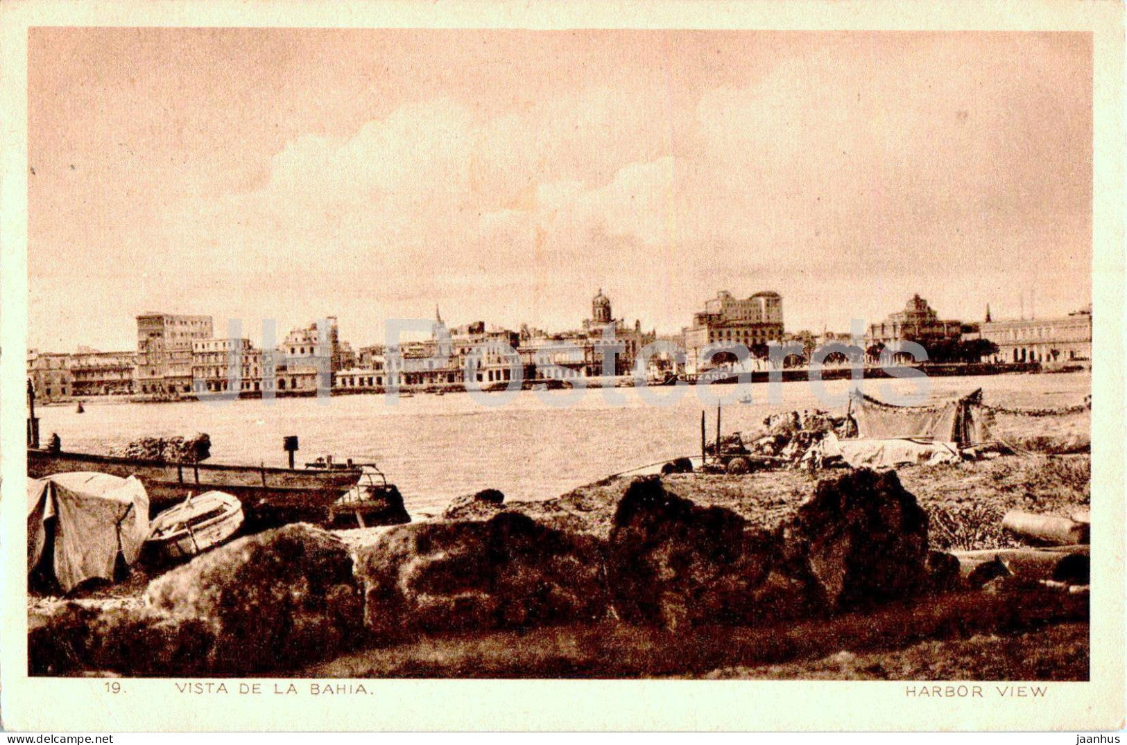 Vista de la Bahia - Harbor View - 19 - old postcard - 1933 - Cuba - used - JH Postcards