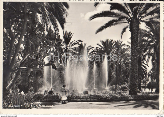 Palermo - Villa Bonanno - old postcard - 1956 - Italy - used - JH Postcards