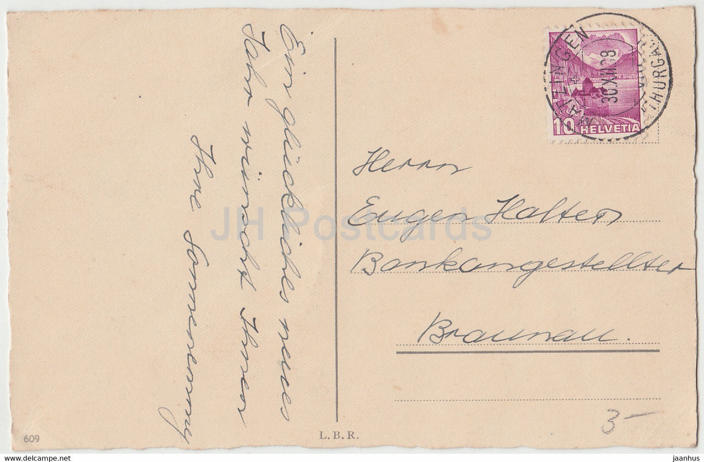 Mutti wird schon schimpfen - fille - illustration - LBR - 609 - carte postale ancienne - 1938 - Allemagne - utilisé