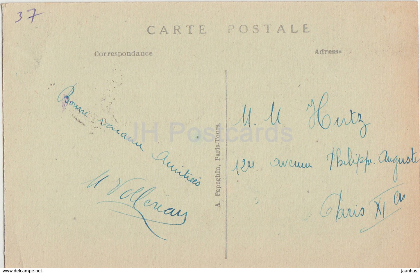 Chenonceaux - Le Chateau - La Tour des Marques - castle - 35 - old postcard - France - used