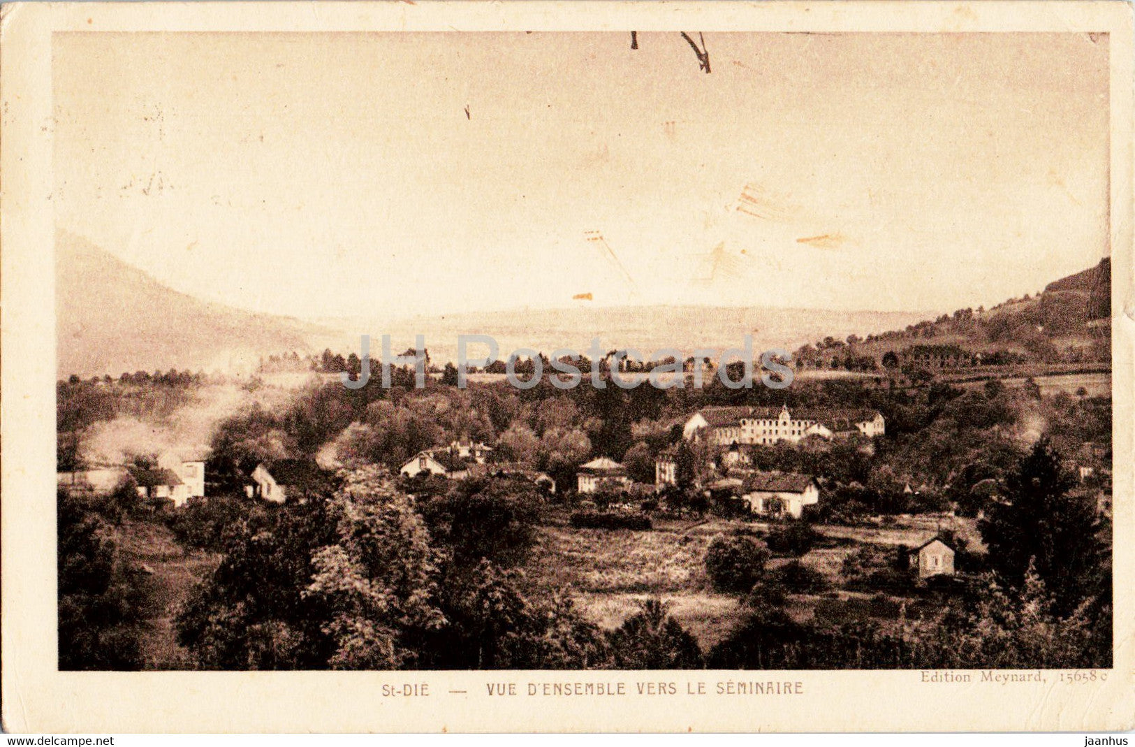 St Die - Saint Die - Vue d'Ensemble vers le Seminaire - old postcard - 1919 - France - used - JH Postcards