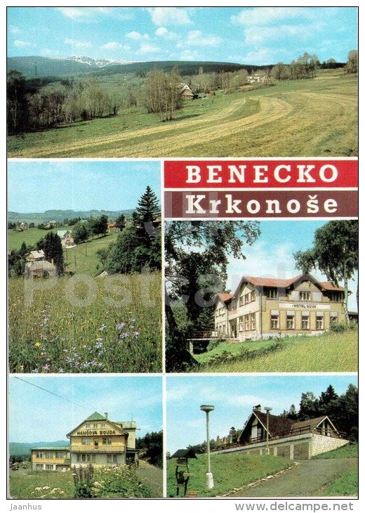 Benecko - Krkonose - hotel - Hancova bouda - Czechoslovakia - Czech - unused - JH Postcards