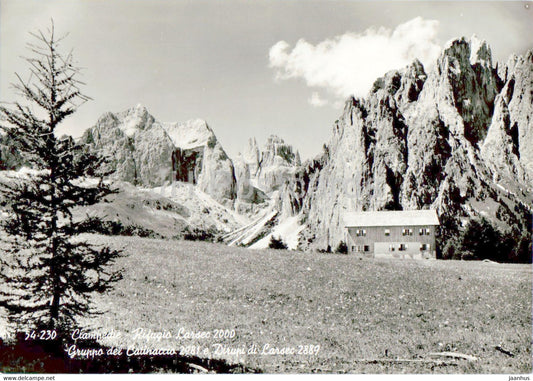 Ciampedie - Rifugio Larsec - Gruppo del Catinaccio - Dirupi di Larsec - old postcard - Italy - unused - JH Postcards