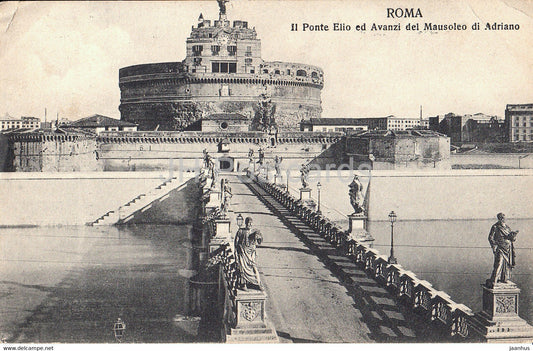 Roma - Rome - Il Ponte Elio ed Avanzi del Mausoleo di Adriano - old postcard - 1912 - Italy - used - JH Postcards