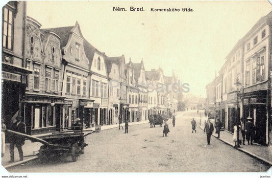 Nem Brod - Komenskeho trida - old postcard - 1918 - Czech Republic - unused - JH Postcards