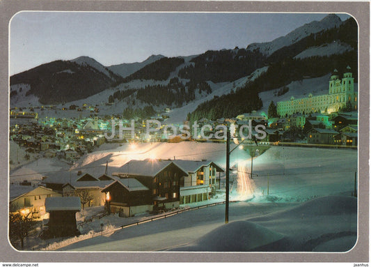 Winterbaden in Disentis gegen Acletta und Segnas - 6425 - Switzerland - unused - JH Postcards