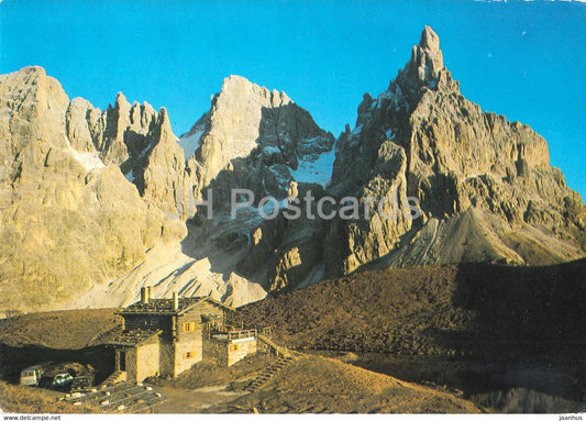 Dolomiti - Baita Segantini 2195 m - Gruppo delle Pale 3196 m - Dolomiten - Segantini Hutte  1984 - Italy - Italia - used - JH Postcards