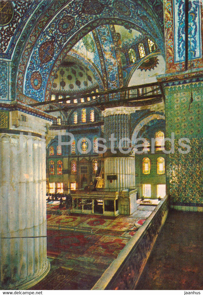 Istanbul - Interior of the Blue Mosque - Turkey - unused - JH Postcards