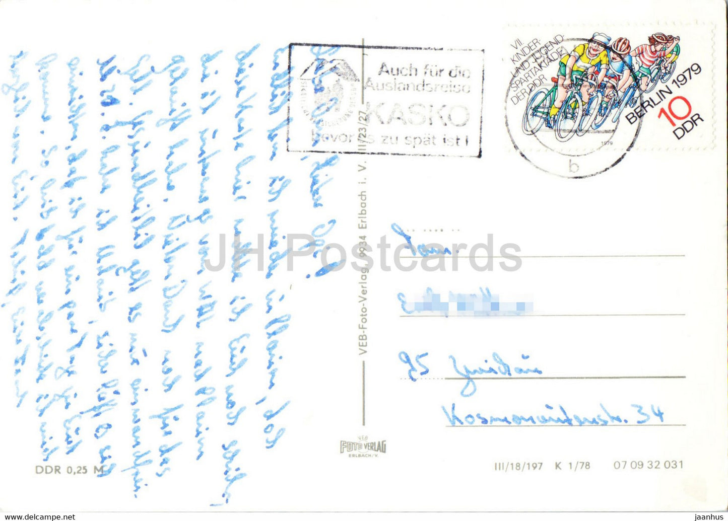 Erfurt - Hotel Tourist - Fischmarkt - Auf der Iga - Weinrestaurant Hohe Lilie - Germany DDR - used