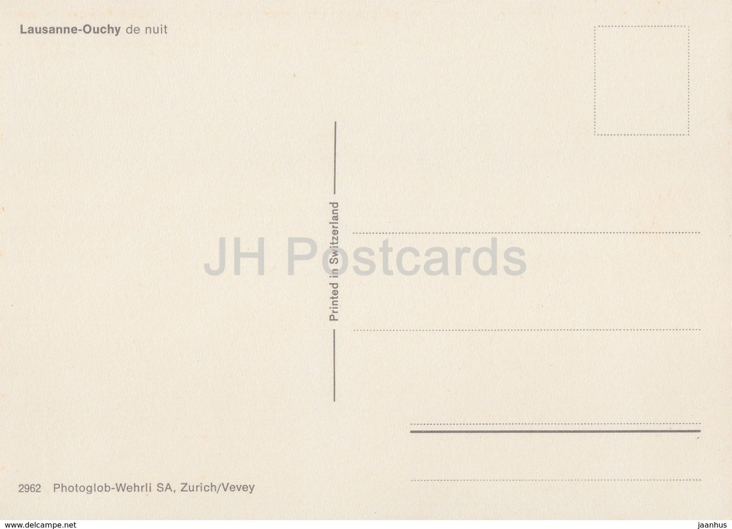 Lausanne Ouchy de Nuit - 2962 - Switzerland - unused