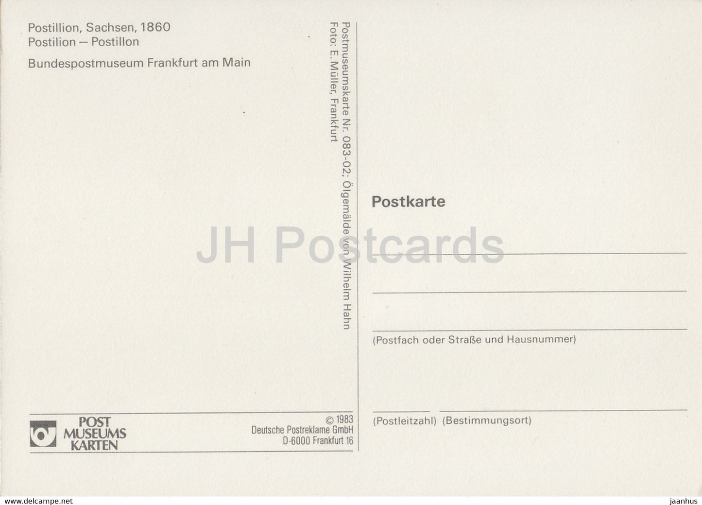 Postillion - Sachsen - horse - Postmen - Mail Service - 1983 - Germany - unused