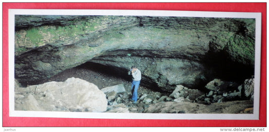Tsalkhtubo cave - speleologist - estavella Opicho - Caves of ancient Colchis - Kutaisi - 1988 - USSR Georgia - unused - JH Postcards