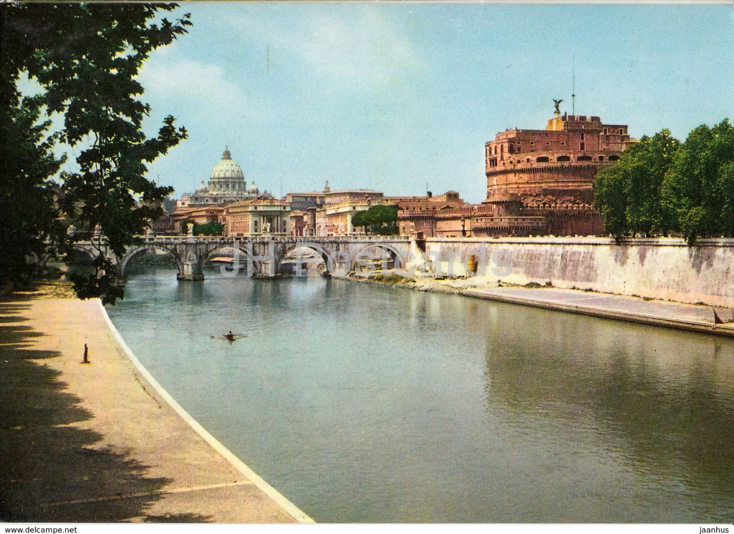 Roma - Rome - S. Pietro e Castel S. Angelo dal Lungotevere - St. Peter's and the St. Angelo Castle - Italy - unused - JH Postcards