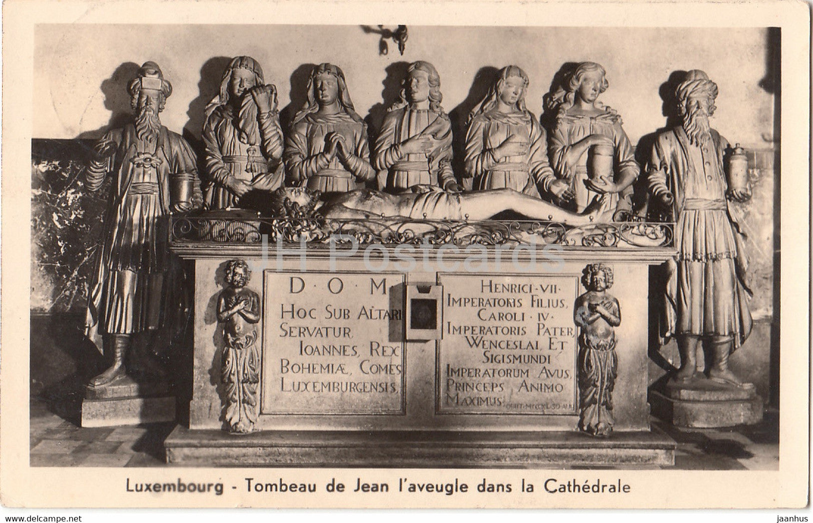 Luxembourg - Tombeau de Jean l'aveugle dans la Cathedrale - old postcard - Luxembourg - used - JH Postcards