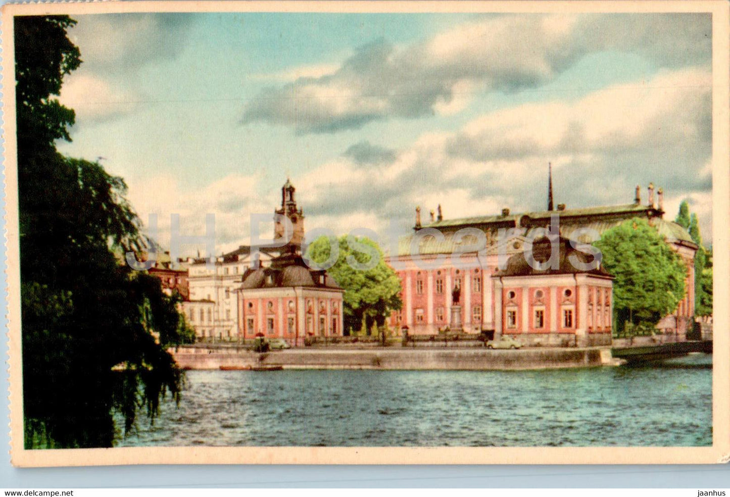 Stockholm - Riddarhuset med Storkyrkan - The Knight's House with the Great Church - old postcard - 108 - Sweden - used - JH Postcards
