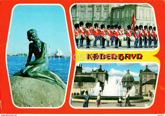 Copenhagen - Little Mermaid - Guard - multiview - 1990 - Denmark - used - JH Postcards