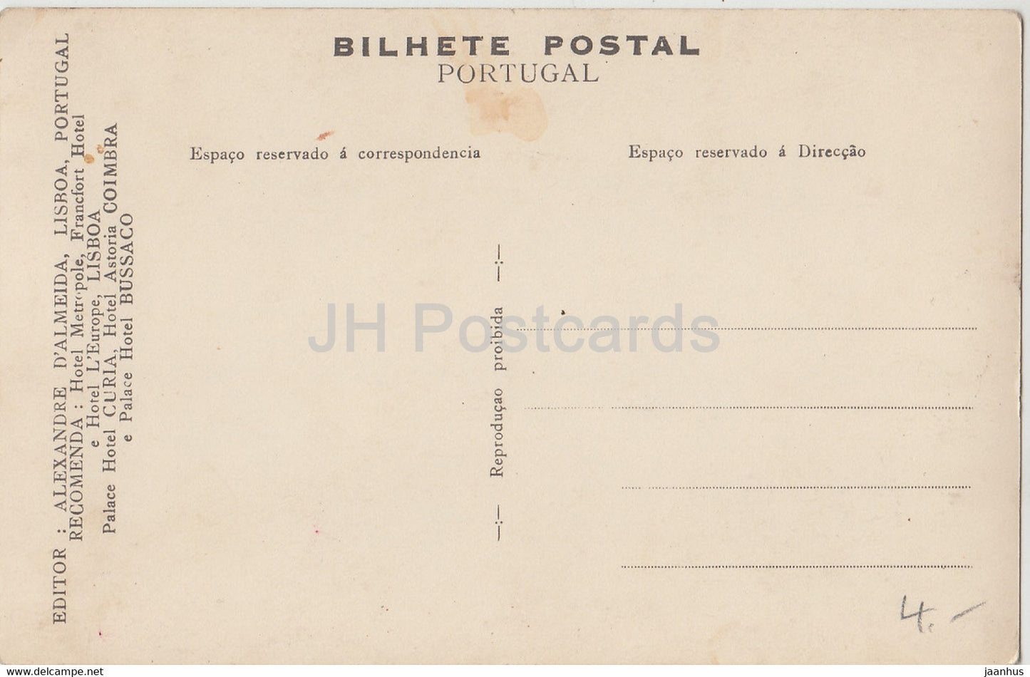 Bussaco - Floresta e Palace Hotel - 47 - alte Postkarte - Portugal - unbenutzt
