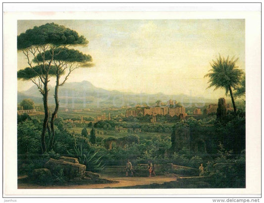 painting by F. Matveyev - Italian Landscape , 1819 - russian art - unused - JH Postcards
