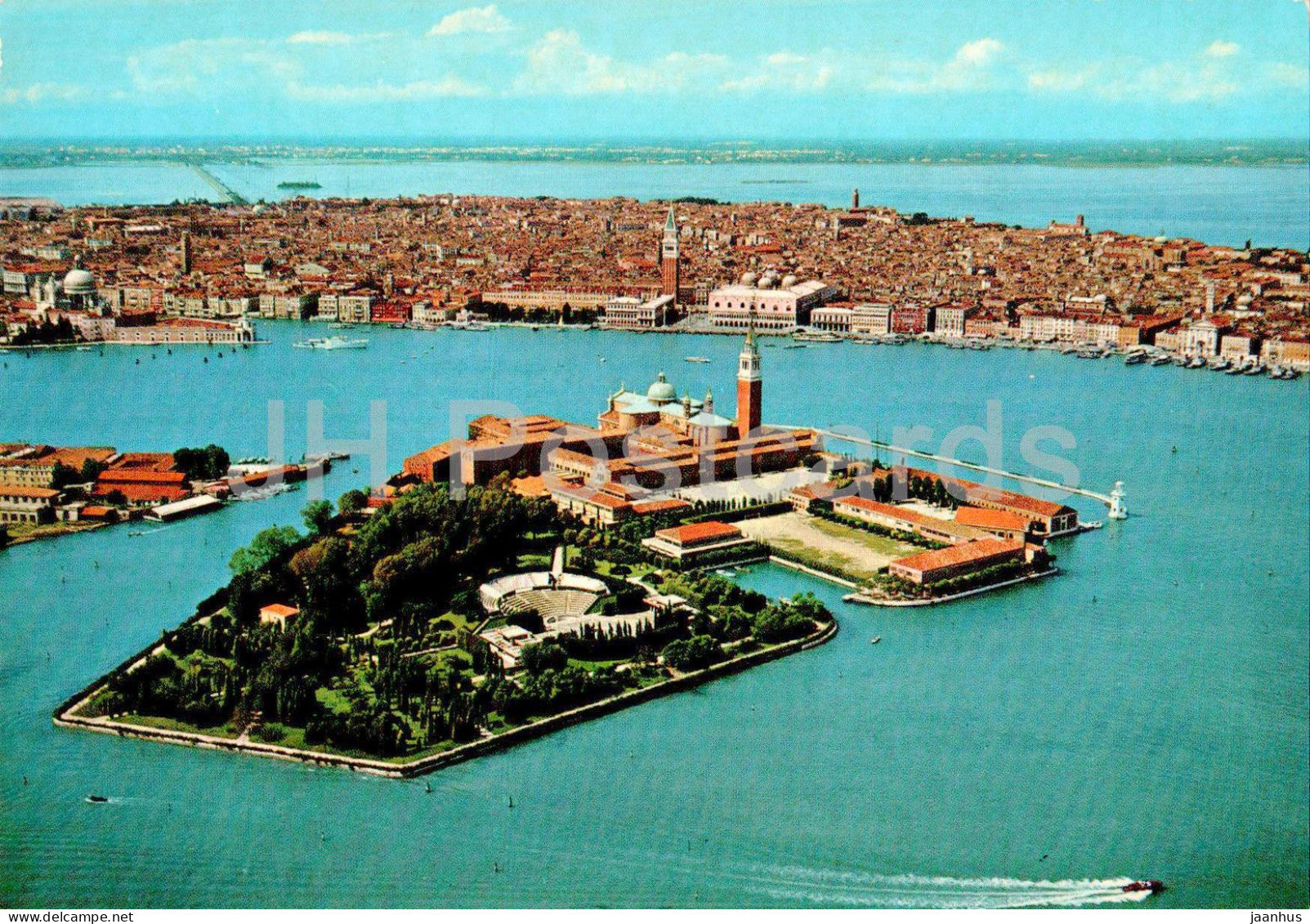 Venezia - Venice - Veduta aerea - Isola S Giorgio - aerial view - 31 - Italy - unused - JH Postcards