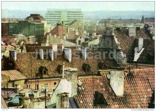 Roofs of Tallinn Old Town - 1968 - Estonia USSR - unused - JH Postcards