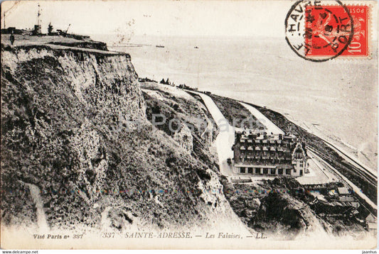 Sainte Adresse - Les Falaises - 337 - old postcard - 1918 - France - used - JH Postcards