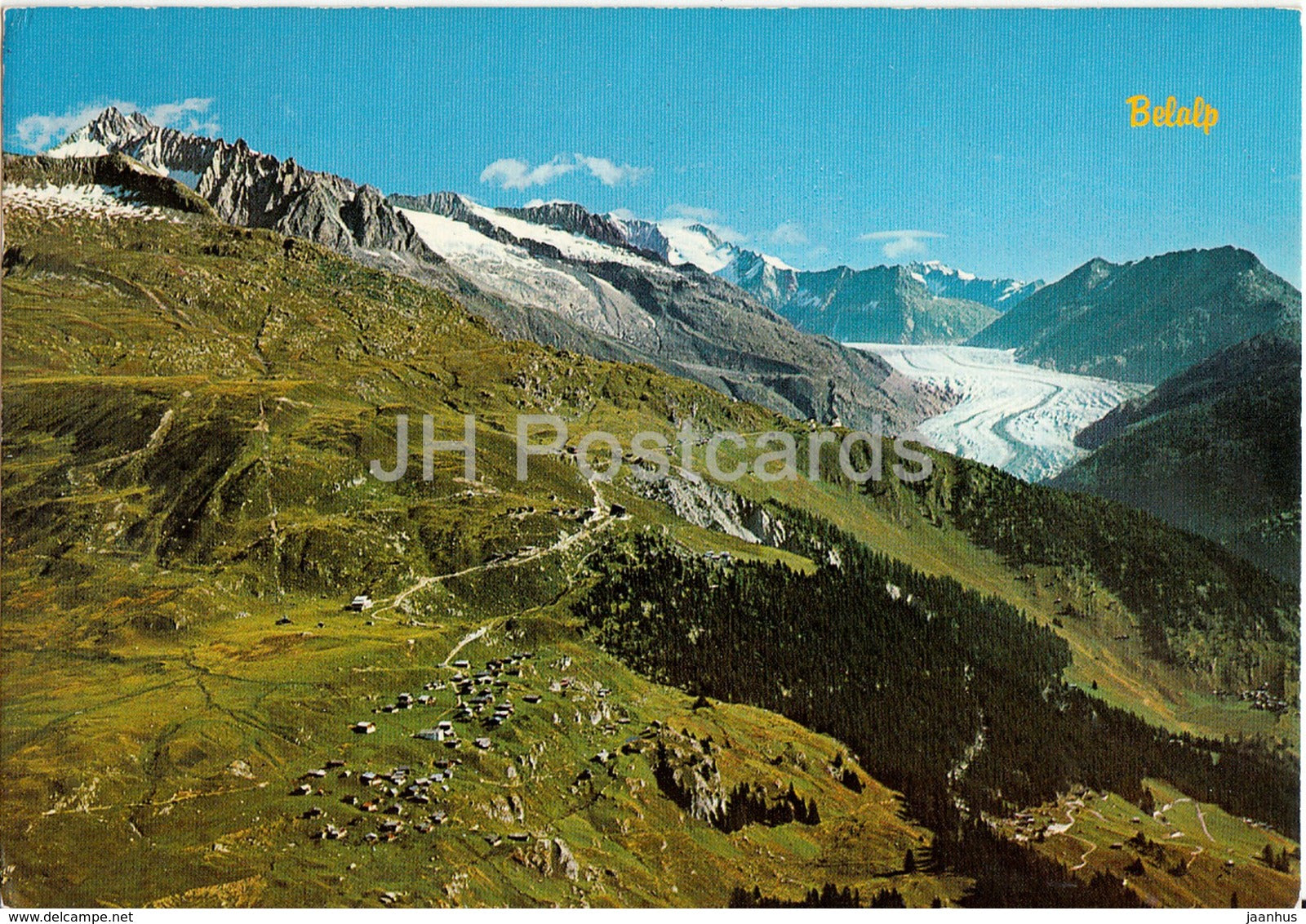 Belalp 2080 m ob Blatten - Gr Aletschgletscher - Switzerland - used - JH Postcards