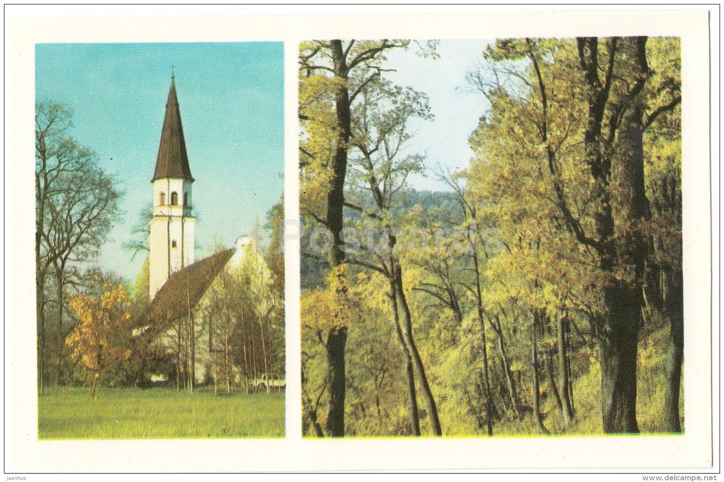 the chapel of Sigulda - primeval river-bed of Gauja river - Sigulda - 1984 - Latvia USSR - unused - JH Postcards