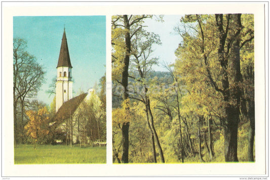 the chapel of Sigulda - primeval river-bed of Gauja river - Sigulda - 1984 - Latvia USSR - unused - JH Postcards