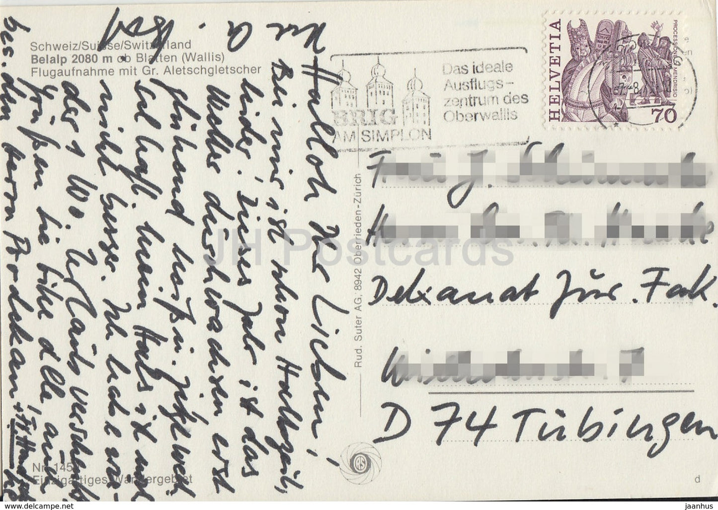 Belalp 2080 m ob Blatten - Gr Aletschgletscher - Suisse - occasion