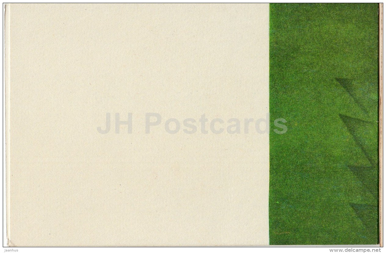 New Year Greeting Card by A. Keerend - 1 - Beer Mug - flounder - fish - 1972 - Estonia USSR - used - JH Postcards