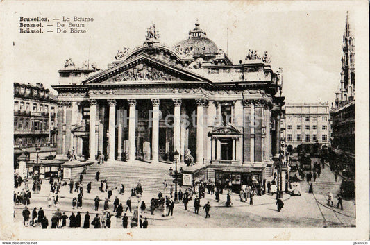 Bruxelles - Brussels - La Bourse - Die Borse - old postcard - Belgium - unused - JH Postcards