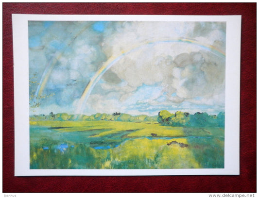 painting by Konstantin Somov , Rainbow , 1908 - russian art - unused - JH Postcards