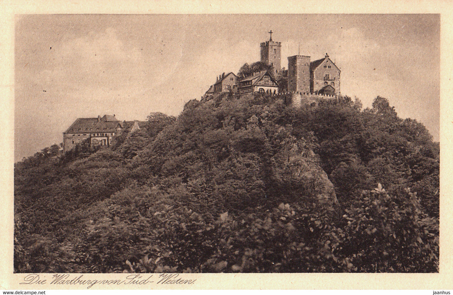 Die Wartburg von Sud Westen - old postcard - Germany - unused - JH Postcards
