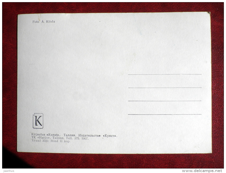 view of the lake - 1967 - Estonia USSR - unused - JH Postcards