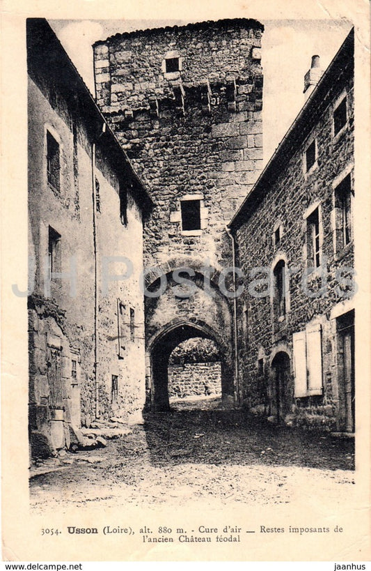 Usson - Cure d'air - Restes imposants de l'ancien Chateau feodal - castle - 3054 - old postcard - 1940 - France - used - JH Postcards