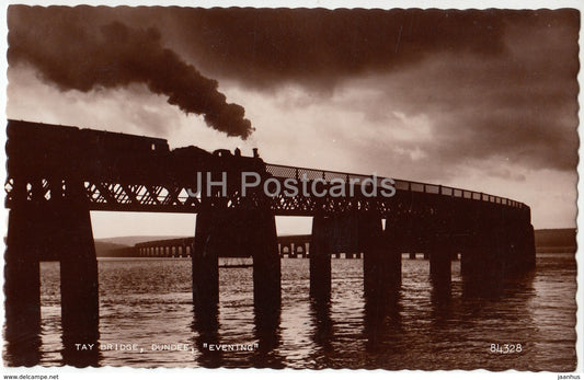 Dundee - Tay Bridge - evening - train - 84328 - 1959 - United Kingdom - Scotland - used - JH Postcards