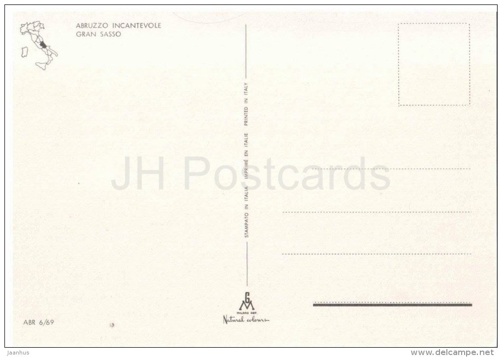 Gran Sasso - Abruzzo Incantevole - mountain - ABR 6/69 - Italia - Italy - unused - JH Postcards