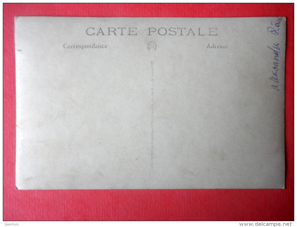 estonian man - bicycle - II - old photo postcard - Estonia - unused - JH Postcards